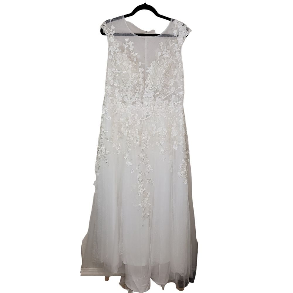 JJ's House Nwt A-Line Scoop Neck Tulle Lace Wedding Dress Bridal Gown #255079 14